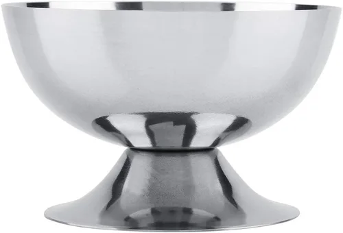 Vista 5 de LIZEALUCKY Copas de helado de acero inoxidable para servir platos de postre cuencos para ensalada, fruta, pudín de cereales para el hogar, hotel