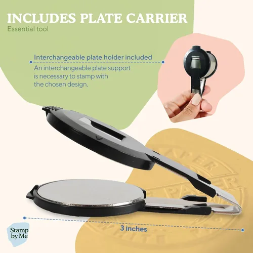 Vista 3 de Stamp by Me personalizado con estampado de libros de The Library of Ex Libris Sello de libro floral personalizado Sello de biblioteca