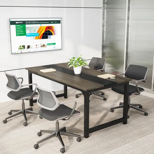 Vista 83 de Tribesigns - Escritorio moderno para computadora, 70.8 x 35.4 pulgadas, escritorio ejecutivo grande de oficina, mesa de estudio, estación de trabajo