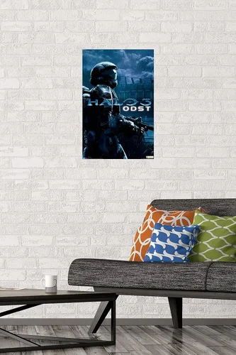 Vista 3 de Trends International aureola: ODST - Póster de pared de arte clave, 14.725 "x 22.375", versión enmarcada de madera de granero Versión enmarcada