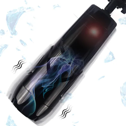 Masturbador masculino con 10 potentes modos de empuje para la estimulación del pene, ADILAIDUN manos libres, coño eléctrico de bolsillo, taza de