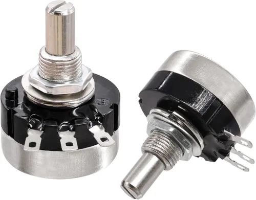 Vista 7 de Taiss /2 Potenciómetro RV24YN20S de 100 ohmios de una sola vuelta de película de carbono Rotary Taper Potenciómetro utilizado para la regulación