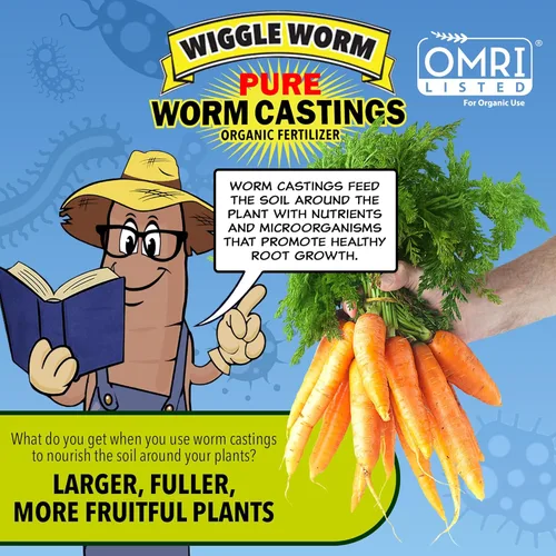 Vista 6 de Abono orgánico Unco Industries Wiggle para mejorar suelos, 15 libras