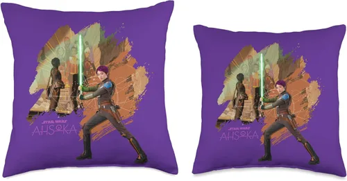 Vista 3 de Star Wars Mural Ahsoka Part Two Sabine Wren y almohada de sable de luz