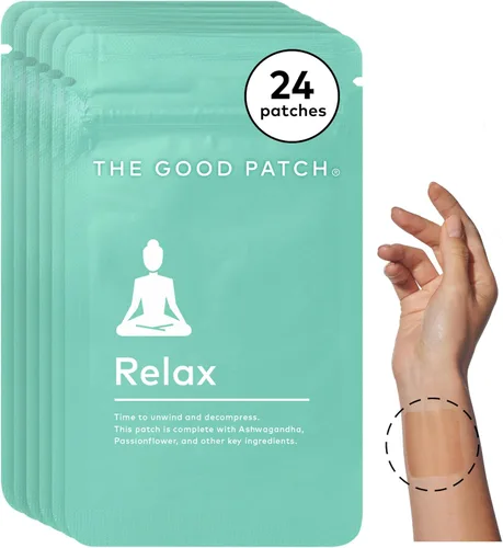 Vista 9 de The Good Patch Parche Be Calm con cáñamo, desenrolla y descomprime, parche natural con extracto de cáñamo, raíz de ashwagandha, pasiflor, bienestar