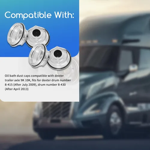 Vista 2 de XTPTFABS Tapones antipolvo para baño de aceite, K71-704-00, compatibles con Dexter 9k-10K 8-415 430 ejes de servicio general construidos después