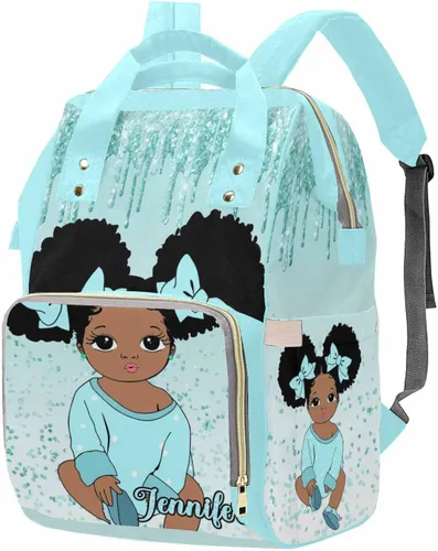Vista 6 de M YESCUSTOM Bolsa de pañales personalizada con nombre para mamá, mujer, esposa, mochila personalizada, 0620-01, Mochilas Daypack