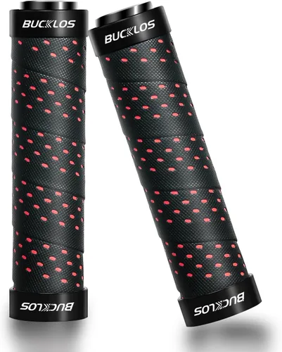 Vista 28 de BUCKLOS Single Lock-on Bike Handlebar Grips - Mountain Bike MTB Ergonomic Anti-Slip Handle Grip - Bicycle Comfort Locking Handle Bar for BMX/Cruiser