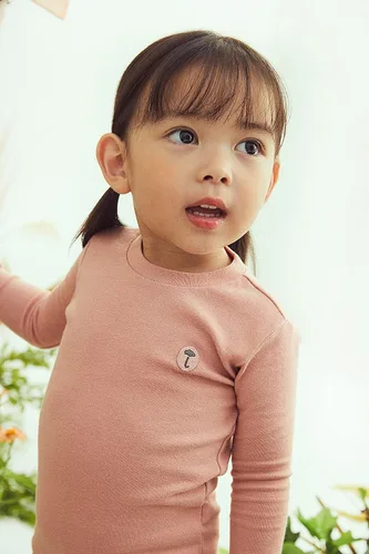 Vista 3 de moimoln SOFT Cotton Modal solid Baby Girls Boys Long-Sleeve Snug fit Pjs Pajama Sleepwear, 6m-5T