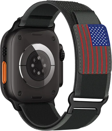 Correa Trail Loop de nylon - Compatible con Apple Watch Ultra 3/2/1 Series 11/10/9/8/7/6/SE/5/4/3 para hombres y mujeres, correa deportiva de tela