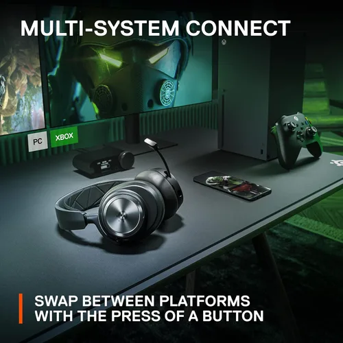 Vista 7 de SteelSeries Arctis Nova Pro - Auriculares inalámbricos Xbox multisistema para juegos, controladores de alta fidelidad, cancelación activa de ruido