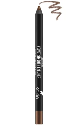 Vista 3 de Kokie Cosmetics Lápiz delineador de ojos impermeable de terciopelo suave, azul brillante, 0.042 onzas