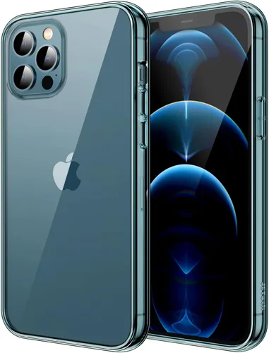 Vista 13 de JETech - Funda para iPhone 12/12 Pro de 6.1 pulgadas, cubierta para teléfono a prueba de golpes que no se pone amarilla, parte trasera transparente