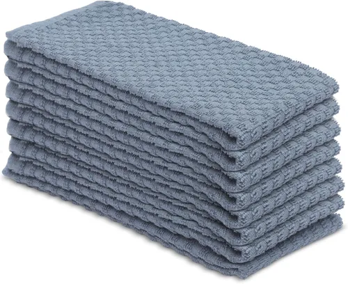 Vista 11 de DG Collections Toallas de cocina gris ceniza, paños de cocina de rizo 100% algodón para limpieza, secado y altamente absorbente, paño de cocina