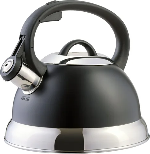 Vista 9 de Hervidor de agua para té con silbido Mr. Coffee 91407.02 Flintshire, de acero inoxidable, 1.75 qt, Plateado