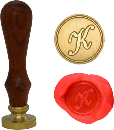Vista 21 de Wax Seal Stamp Letter A-Z, Alphabet Initial Sealing Stamp for Christmas & Thanksgiving Cards, Wedding Invitation W-S-2 (Letter A)
