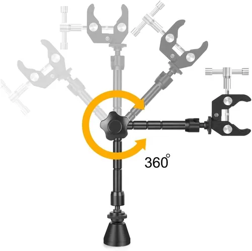 Vista 3 de Helping Hands - Abrazadera de soldadura magnética con apertura de mandíbula de 2.16 pulgadas, súper abrazadera con rosca de 1/4 y 3/8, brazos