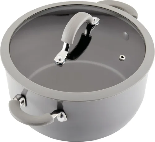 Vista 15 de Rachael Ray Cook + Create - Juego de utensilios de cocina antiadherentes de aluminio, 10 piezas, azul agave