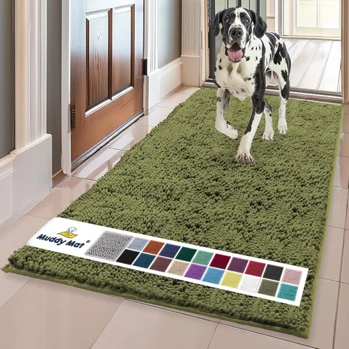 Vista 33 de Muddy Mat Tapete súper absorbente para interiores, de microfibra de secado rápido, antideslizante, para puerta principal, lavable a máquina
