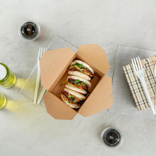 Vista 24 de Restaurantware Bio Tek - Cajas para llevar de 30 onzas, 200 loncheras para llevar, cierre de tabulación, resistentes al calor, desechables, de papel