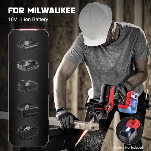 Vista 4 de Corldess - Herramienta oscilante de sierra recíproca compatible con motor sin escobillas de batería Milwaukee de 18 V, velocidad variable de 3000