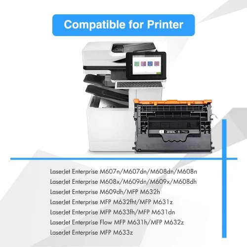 Vista 2 de TRUE IMAGE Cartucho de tóner de repuesto compatible para HP 37A CF237A 37X Work para impresora Enterprise M607n M608dn M609 M608n M607dn M608x M609x