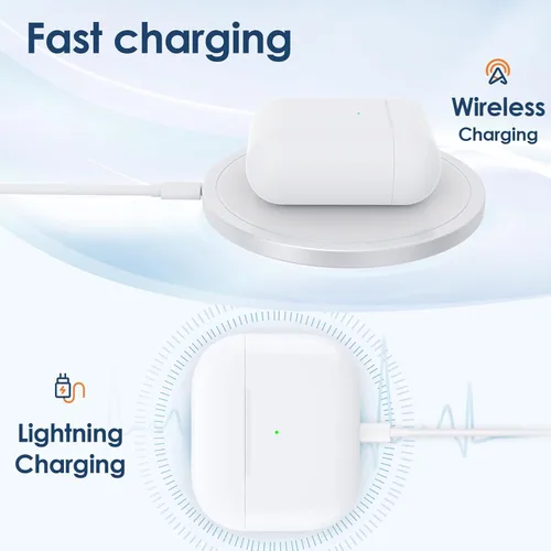 Vista 5 de Wireless Charging Case Compatible with Airpod 3rd Gen, Replacement Airpod 3rd Charghing case with 660 mAh Battery Airpod Charging Case with Pairing