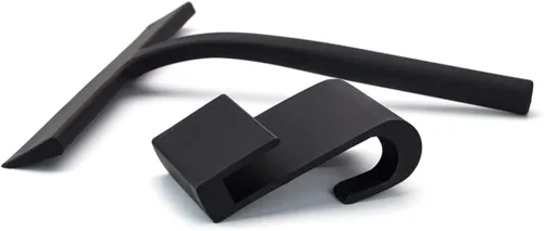Vista 9 de KAUKKO - Escobilla de ducha multiusos para puertas de ducha, baño, ventana y vidrio de automóvil, mango ergonómico antideslizante (negro)