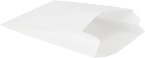 Vista 2 de Restaurantware Bag Tek - Bolsas de papel de 4.3 x 1.5 x 6.3 pulgadas para aperitivos, 100 bolsas desechables para papas fritas, a prueba de grasa
