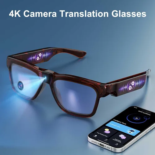 Vista 7 de OHO 4K Ultra-Lightweight Smart Glasses, AI Chat & Real-Time Translation, OHO App Supported, Record-While-Charging, UV400 Lens