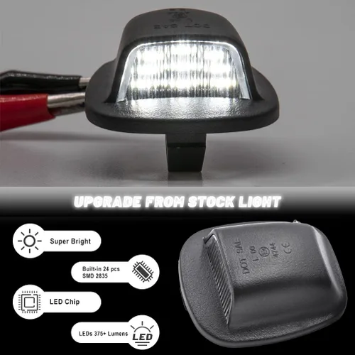 Vista 2 de Luces de matrícula LED blancas de xenón para Nissan Xterra WD22 1999-2004, Nissan Frontier Navara NP300 D22 1998-2004, lámparas de número