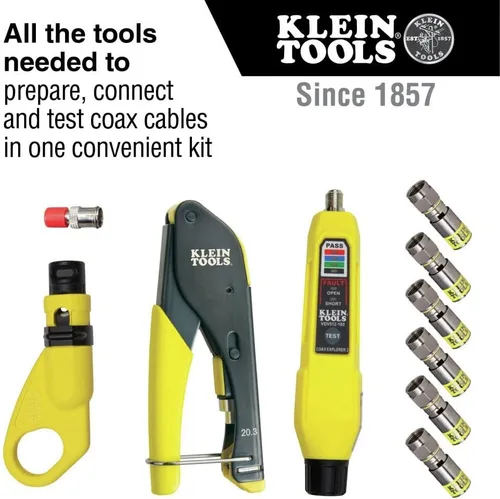 Vista 2 de Klein Tools Kit básico instalador de cable coaxial