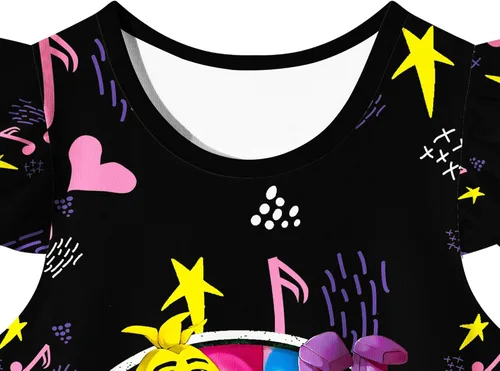 Vista 3 de Vestido para niñas pequeñas, juego de terror, película, ropa para el hogar, regalo de fiesta de cumpleaños