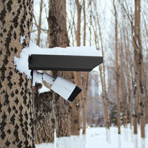 Vista 2 de OOSSXX Cámara de seguridad universal Sun Rain Cover Shield para cámaras de vigilancia al aire libre Techo protector para cámara domo/Bullet