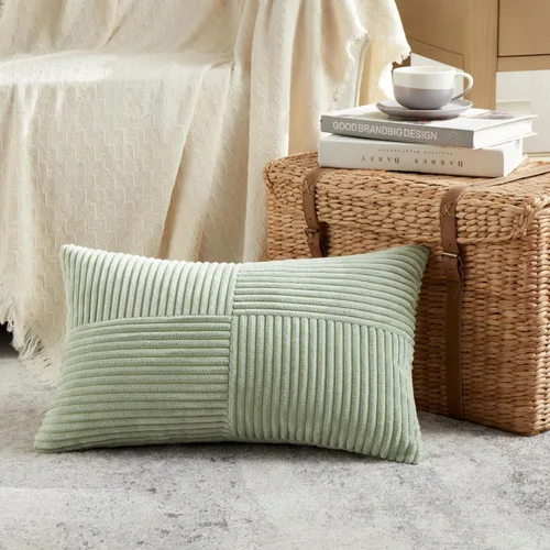 Vista 91 de Fancy Homi - Paquete de 2 fundas de almohada decorativas gris azul pequeño de 14 x 14 pulgadas para sofá, cama, sofá, rústico, estilo granja