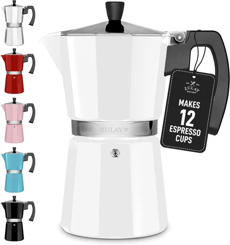 Vista 13 de Zulay Moka Pot - Cafetera de Espresso para Estufa, a prueba de fugas, acero inoxidable, fácil de limpiar, mango y perilla resistentes al calor