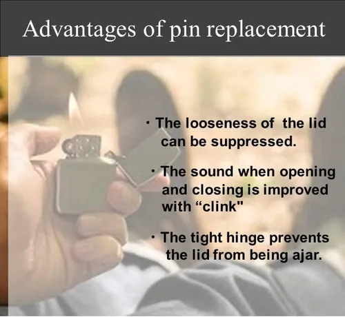 Vista 7 de Kit de reparación universal de repuesto para encendedor de 5 piezas, pasador de bisagra con instrucciones
