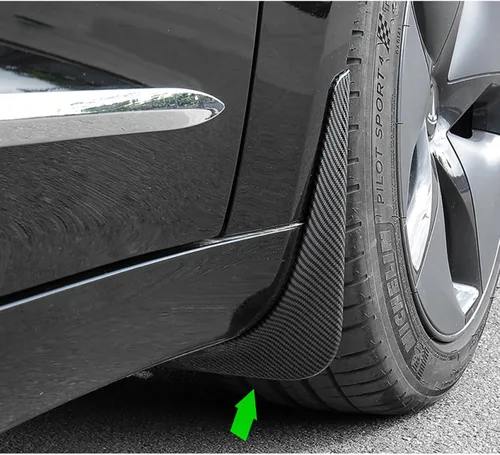 Vista 12 de Aletas de barro para Tesla Modelo Y 2020 2021 2022 2022 2023 2024 Protectores de protección contra salpicaduras para guardabarros delanteros