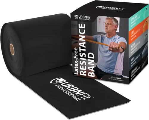 URBNFit Bandas de resistencia profesionales – 25 yardas (75 pies) sin látex, banda elástica para ejercicio, sin olor, sin polvo, perfectas para