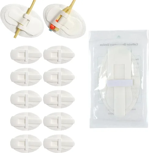 Vista 8 de Foley - 10 dispositivos de estabilización de catéter para niños, suministros de catéter autoadhesivos para soporte de tubo simple/doble, cinta