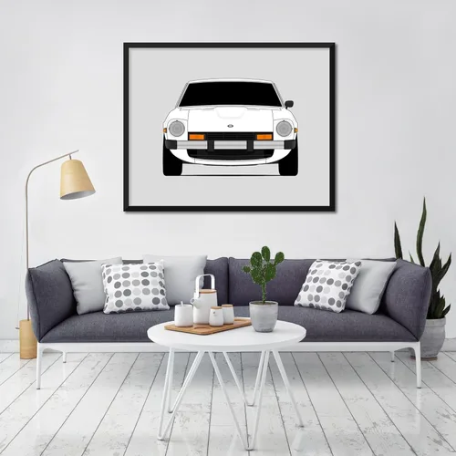 Vista 7 de Custom Car Posters Handmade Poster compatible with Datsun (Nissan) 280Z (1975-1978) Print Wall Art Décor - 16x20 Satin Print (Unframed)