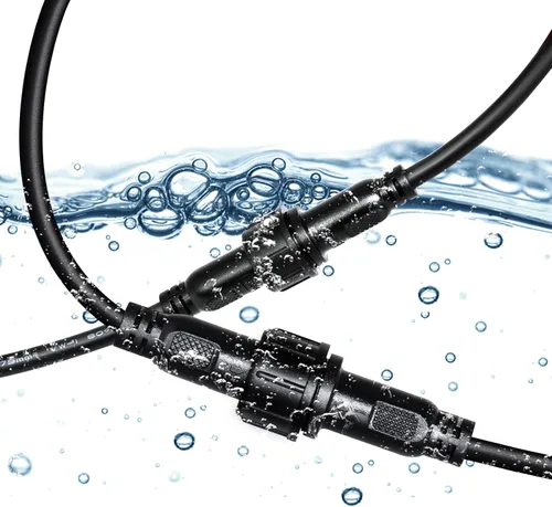 Vista 5 de Conector de tira LED de 2 pines 18AWG IP65 macho hembra 7.87 pulgadas, cable de extensión para automóvil, camión, barco, conector LED impermeable