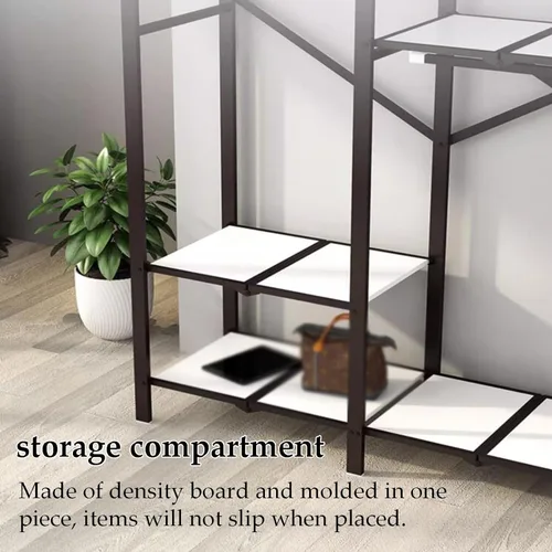 Vista 4 de large closets Folding Closet with Cloth Cover Clothes Closet Portable Wardrobe Closet Metal Iron Frame Closets for Bedroom Large Closet Space-saving