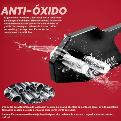 Vista 4 de x xotic tech Kit de Gancho de Remolque Trasero JDM de Aluminio Automático Estilo Racing Anillo de Remolque Trailer Decoración Accesorios