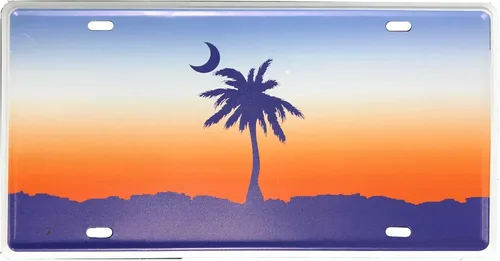 Vista 32 de Placa de matrícula de aluminio de Alabama, decoración de auto novedosa, placas de matrícula decorativas de 12"x6" para el frente del auto, placa