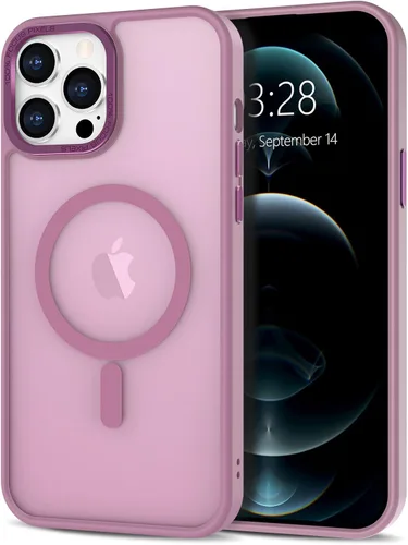 Vista 278 de Anuck - Funda magnética para iPhone 11 compatible con MagSafe, carcasa trasera mate translúcida dura, borde de TPU, delgada, resistente a impactos