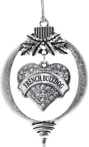 Vista 79 de Inspired Silver Adornos festivos de dije de corazón pave de plata con circonitas cúbicas