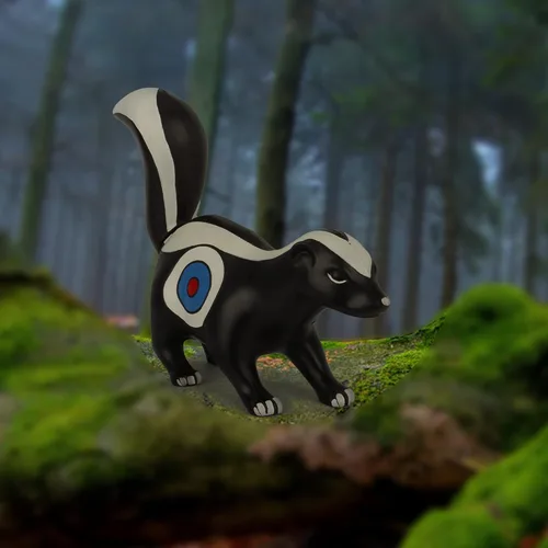 Vista 3 de Tiro con arco objetivos 3D Skunk dos núcleos laterales Shooter Animal para práctica de objetivos en interiores y exteriores