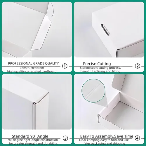 Vista 5 de Cajas pequeñas de 6 x 6 x 2 pulgadas, paquete de 35 cajas de regalo corrugadas reciclables para embalaje y envío