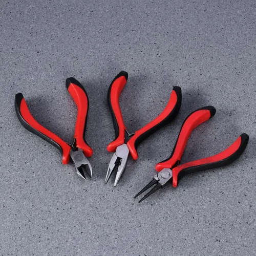 Vista 4 de Metal Hand Tool Jewelry Pliers Set for Beading and Making 3 Pieces